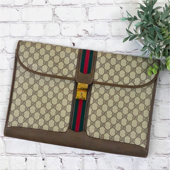 Vintage GUCCI Envelope Portfolio/Document Holder Bag
